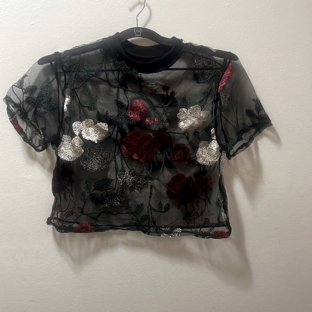 Small lace crop top